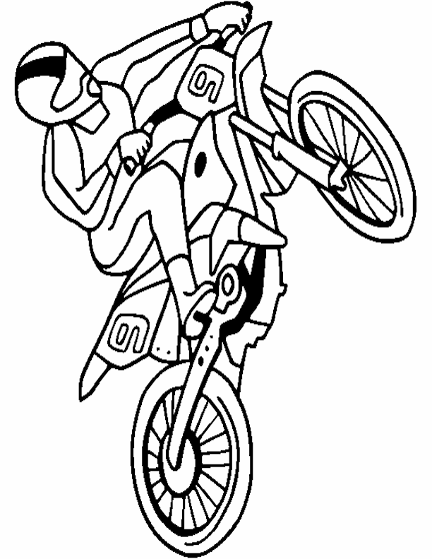 612x792 Dirt Bike Coloring Page 1345209