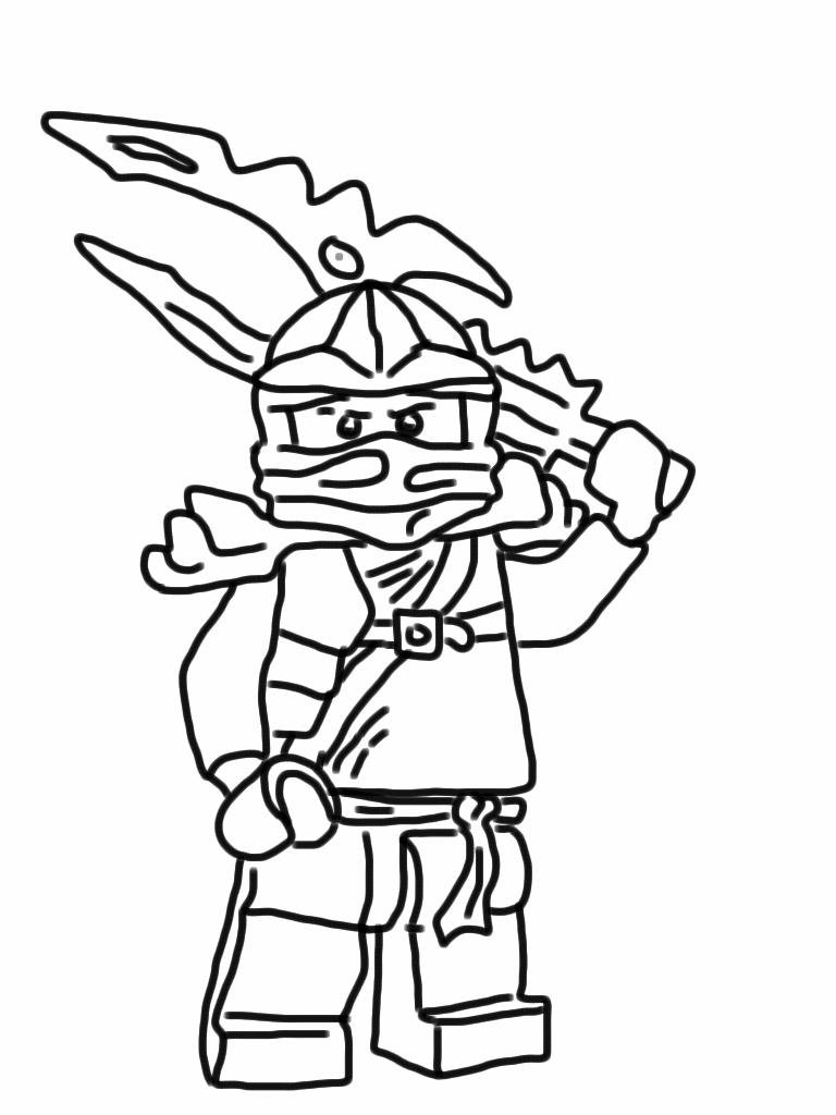 768x1024 Ninjago Jay Coloring Pages