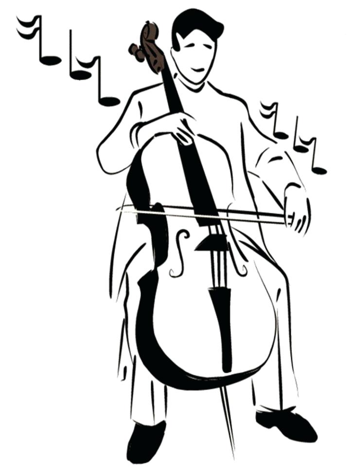 728x971 Double Bass Colouring Page Jazz Coloring Pages With Wallpaper