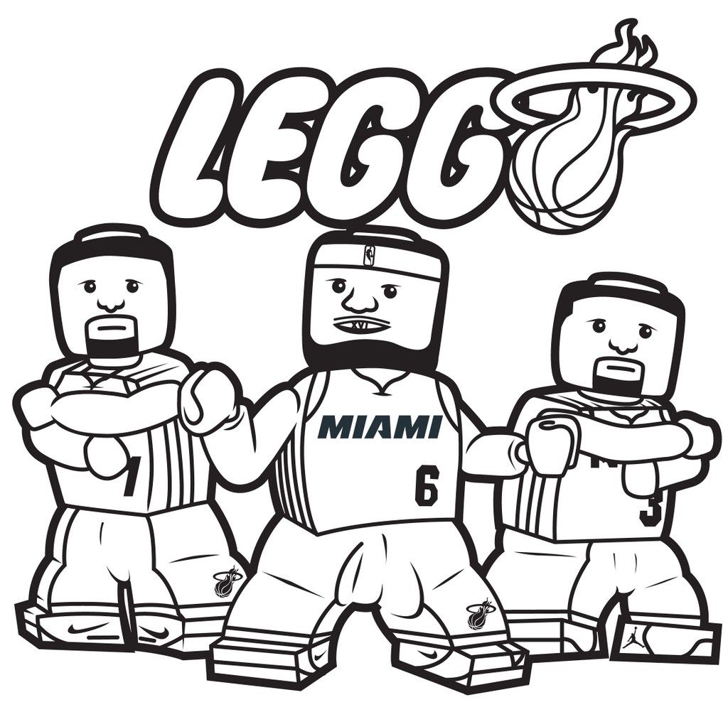 1024x1002 Highest Utah Jazz Coloring Pages Heat Lego Page