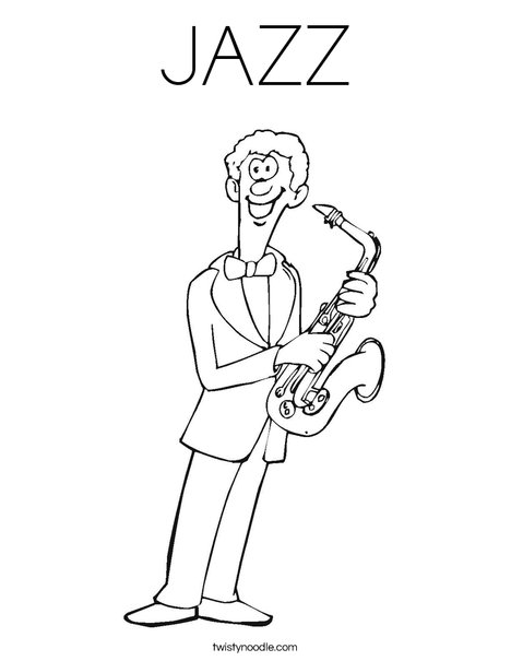 468x605 Jazz Coloring Page