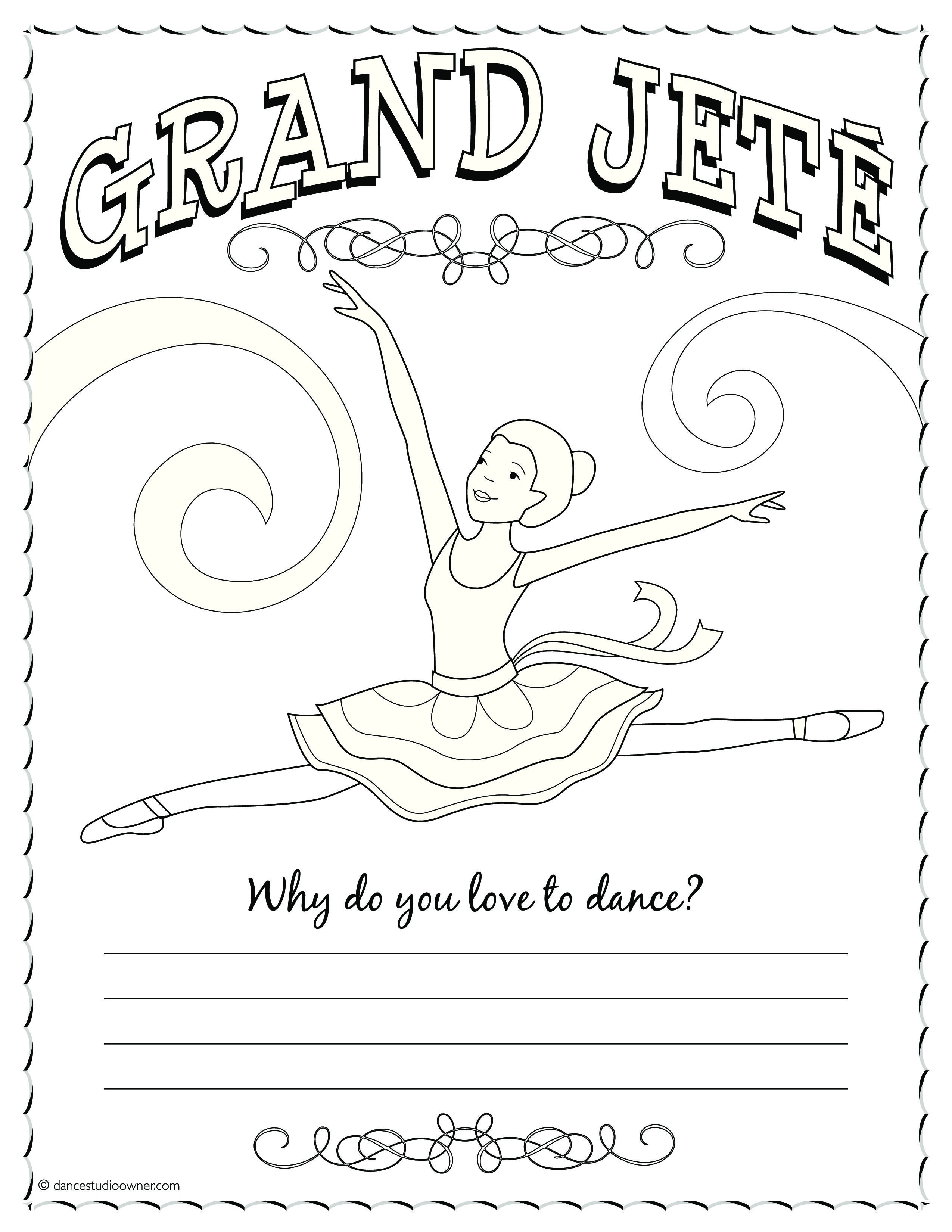 Ballerina Coloring Pages For Kids 2550x3300 Ballerina Coloring Pages For Kids