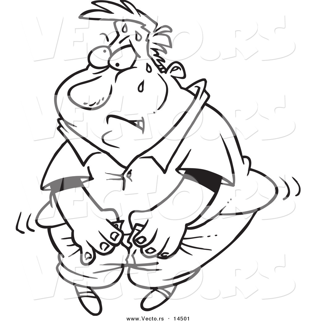 1024x1044 Vector Of A Cartoon Man Trying To Squeeze Into Jeans