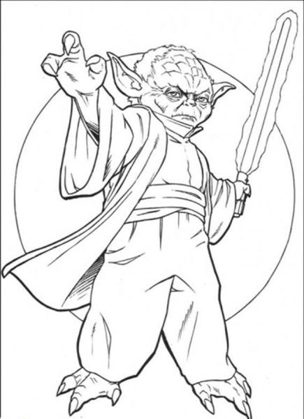 435x600 Modern Decoration Yoda Coloring Pages Yoda Is The Grand Master