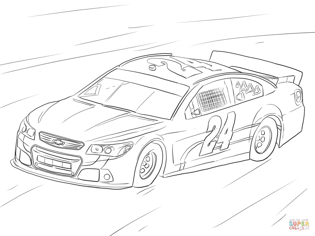 Jeff Gordon Nascar Car Coloring Page Download 1024x768 Jeff Gordon Nascar Car Coloring Page Download