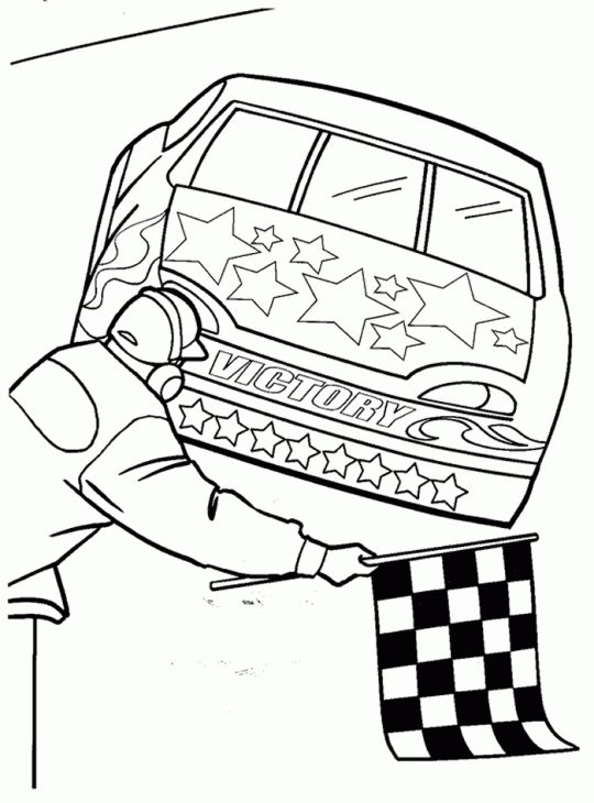 Nascar Car Finish At 1st Position Coloring Page Sports Coloring 540x730 Nascar Car Finish At 1st Position Coloring Page Sports Coloring