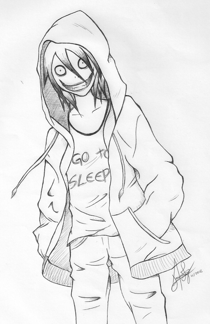 720x1110 Jeff The Killer Coloring Pages 6438527