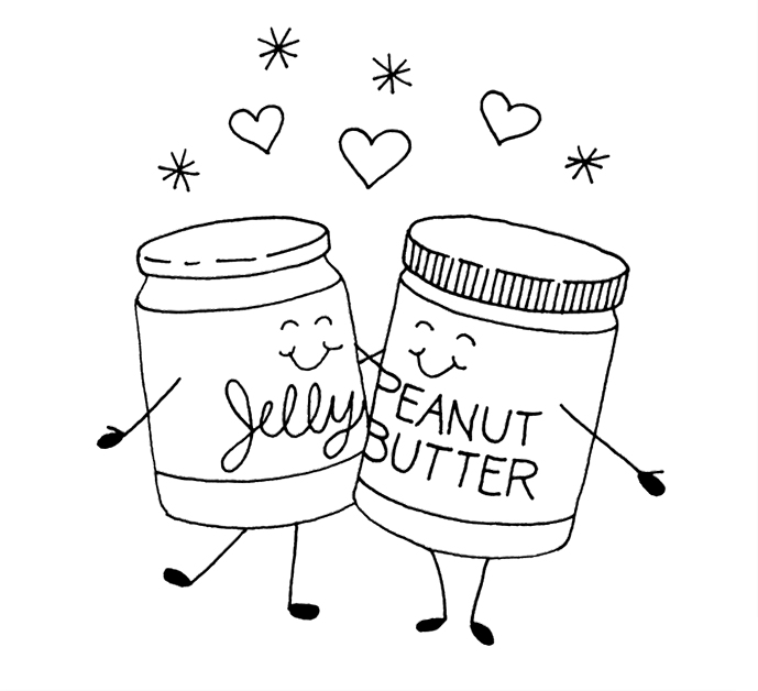 689x628 Peanut Butter Jelly Time Coloring Page Coloring