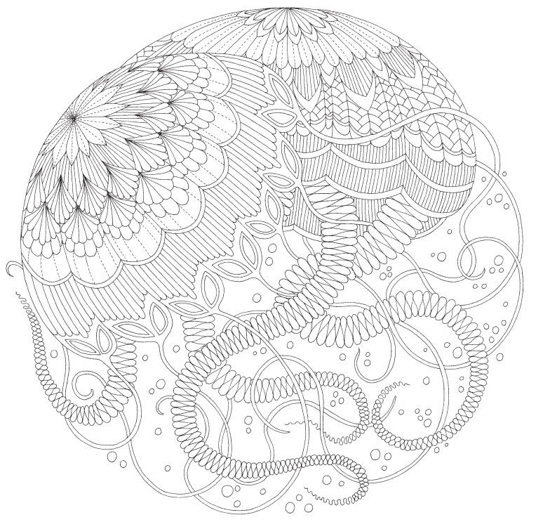 774x753 Adult Coloring Pages Jelly Fish Free