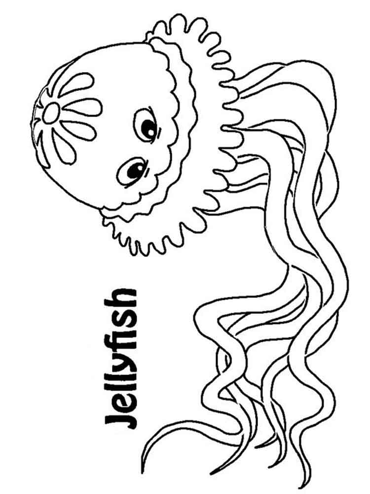 750x1000 Jellyfish Coloring Pages. Download And Print Jellyfish Coloring Pages.