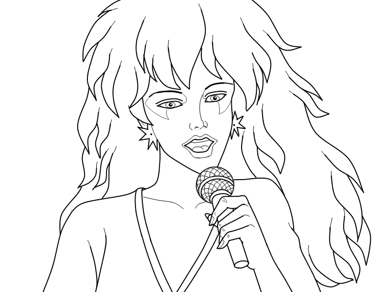 780x595 Jem Singing Photo By Cosmicfalcon Photobucket Coloring Pages