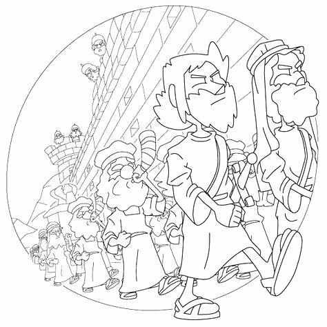 474x474 Joshua And The Battle Of Jericho Coloring Pages Photograph Joshua
