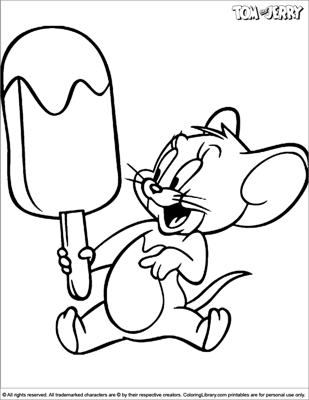Tom And Jerry Coloring Picture 612x792 Tom And Jerry Coloring Picture