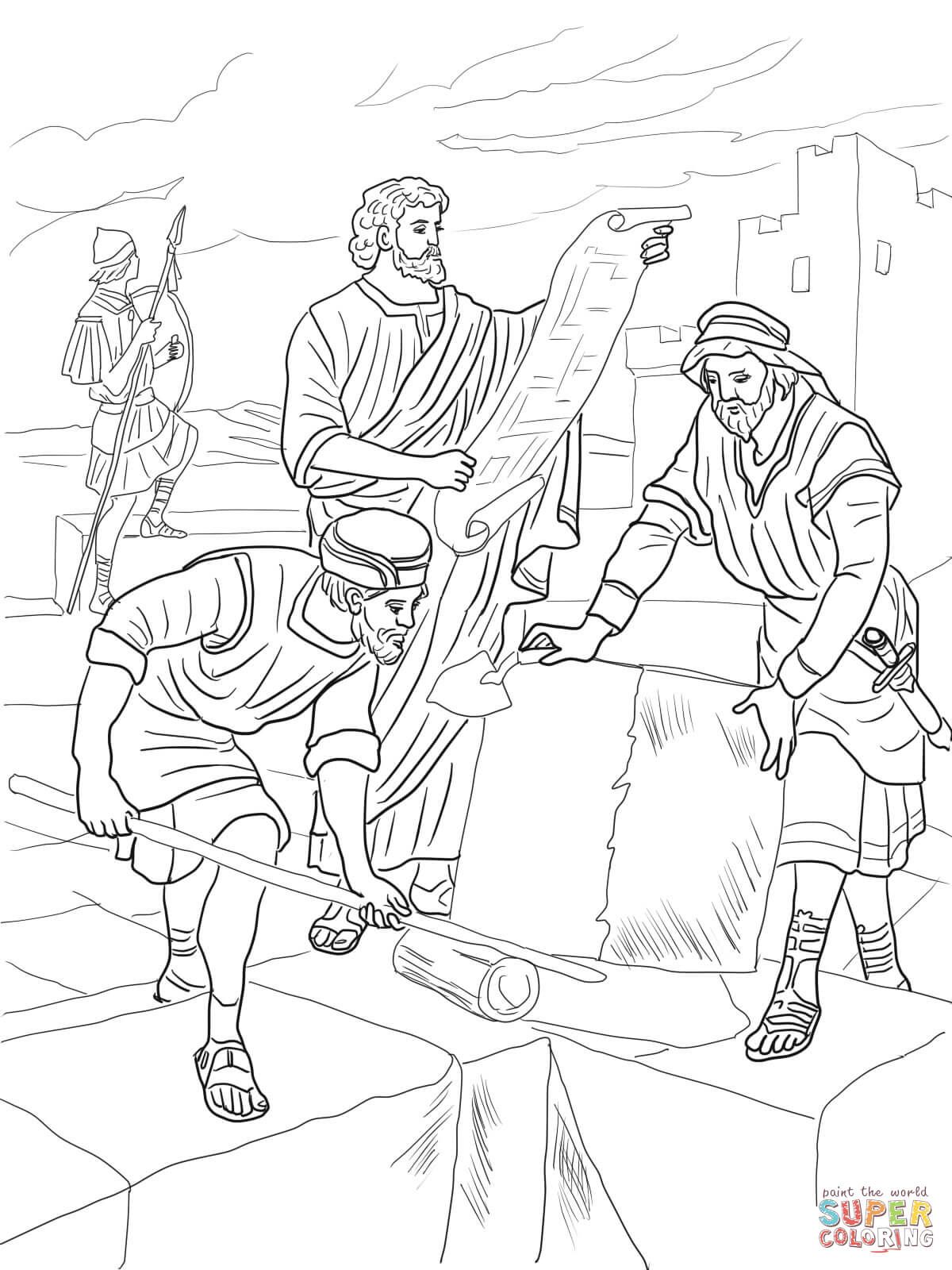 1200x1600 Nehemiah Wall Coloring Page Sunday School Make Amp Takes
