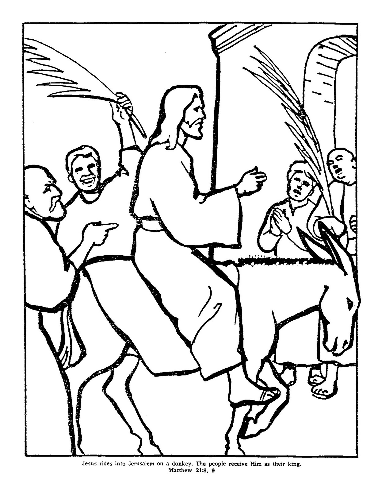 1233x1600 Palm Sunday Coloring Pages
