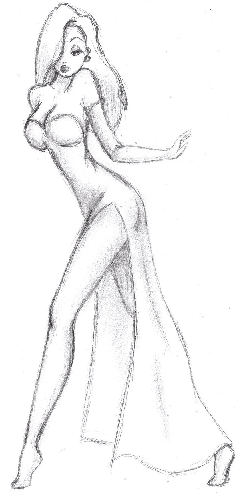 822x1724 Jessica Rabbit Sketch By Nimhel