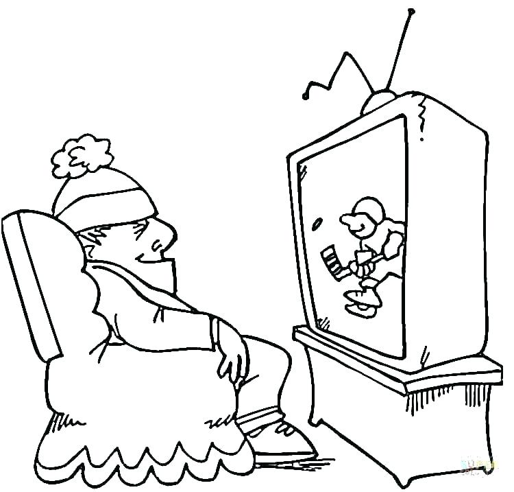 750x717 Tv Coloring Pages