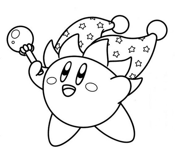 Jester Kirby Coloring Page Coloring Therapy Craft 567x482 Jester Kirby Coloring Page Coloring Therapy Craft