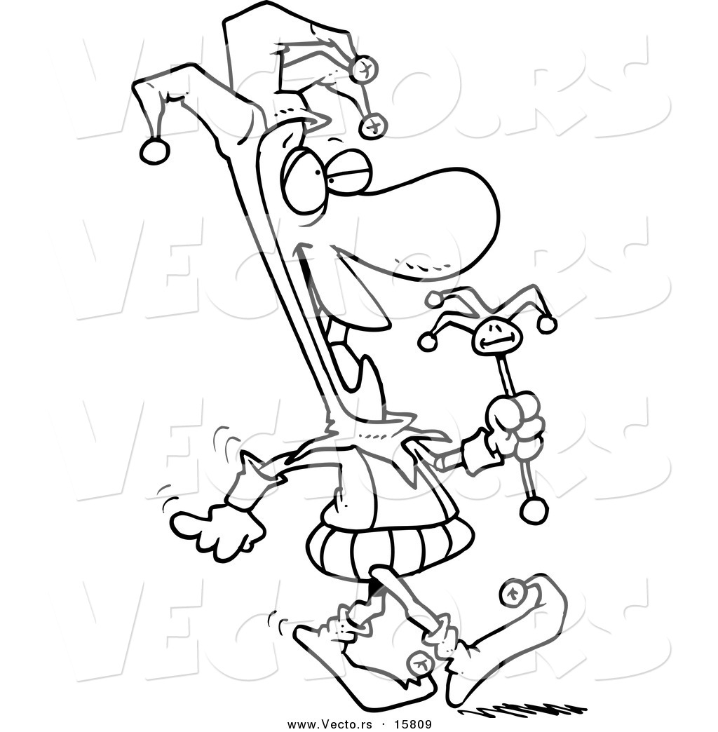 Vector Of A Cartoon Fool Walking 1024x1044 Vector Of A Cartoon Fool Walking