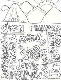 Jesus And His Disciples Coloring Pages