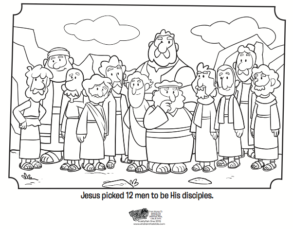 602x471 12 Disciples Coloring Page