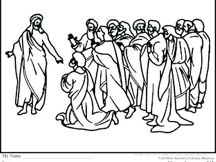 440x330 12 Disciples Colouring Sheets Coloring Pages Of Holy Week In Free