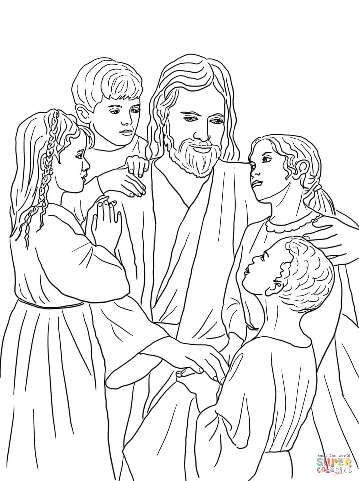 Jesus With Children Coloring Pages Jesus Loves All The Children 1171x1570 Jesus With Children Coloring Pages Jesus Loves All The Children
