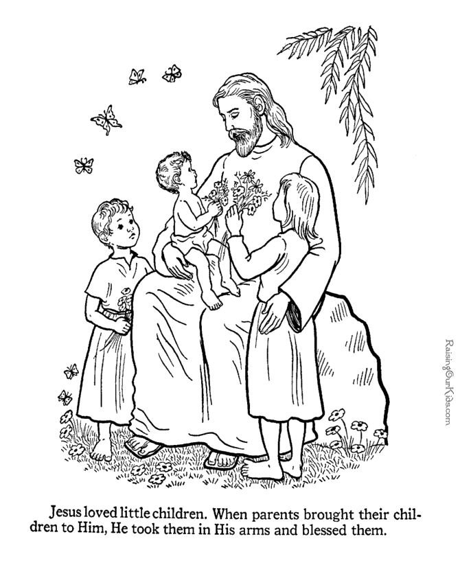 Jesus With Children Coloring Pages Collection 670x820 Jesus With Children Coloring Pages Collection