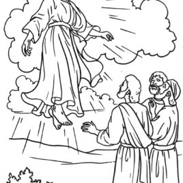 268x268 Coloring Page Of Jesus Ascending Into Heaven Archives