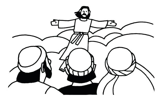 618x380 Jesus Ascension Coloring Page Ascension Of Coloring Pages Top Gear