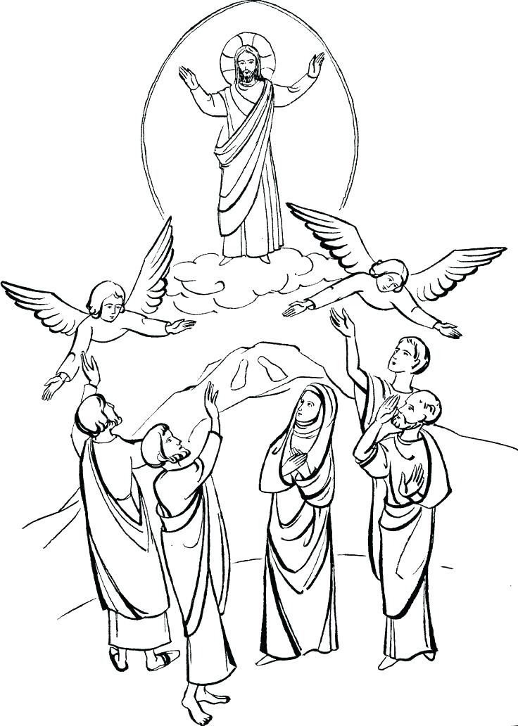 736x1032 Jesus Ascension Coloring Page Coloring Pages For Kids Free Www
