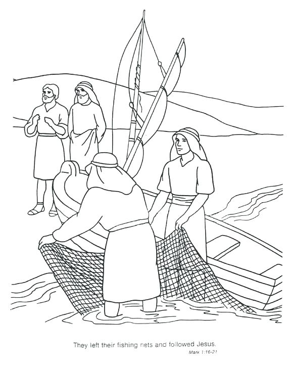 Jesus Calling His Disciples Coloring Pages at GetColorings.com | Free ...