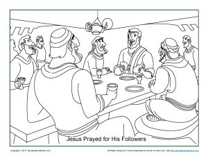 300x232 Jesus Prayed For His Disciples Coloring Page On Sunday School Zone