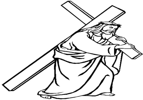 Jesus Carrying The Cross Coloring Pages at GetColorings.com | Free ...