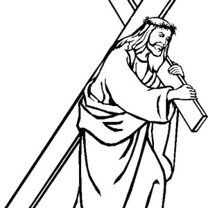 Jesus Carrying The Cross Coloring Pages at GetColorings.com | Free ...