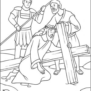 Jesus Carrying The Cross Coloring Pages at GetColorings.com | Free ...