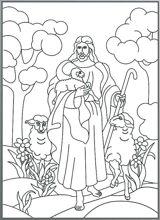 Jesus Christ Coloring Pages Is The Good Shepherd Bible Coloring 557x768 Jesus Christ Coloring Pages Is The Good Shepherd Bible Coloring