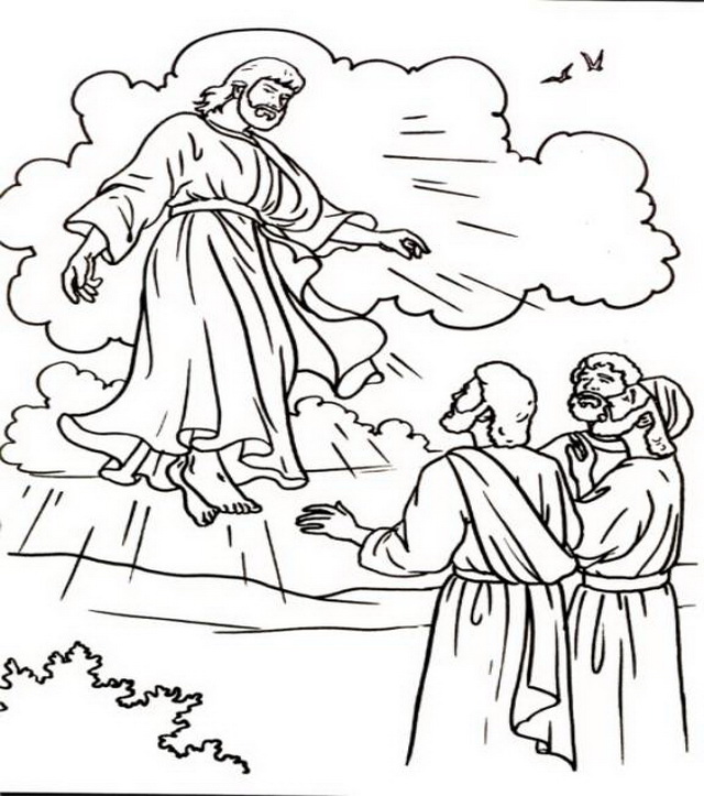 Ascension Of Jesus Christ Coloring Pages Thursday, Sunday School 640x723 Ascension Of Jesus Christ Coloring Pages Thursday, Sunday School