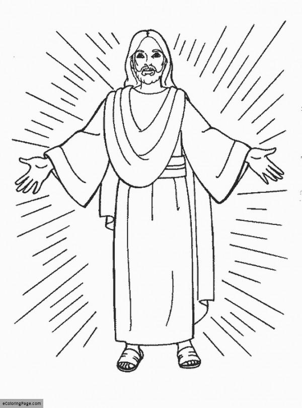 600x811 Jesus Coloring Page For Kids Printable