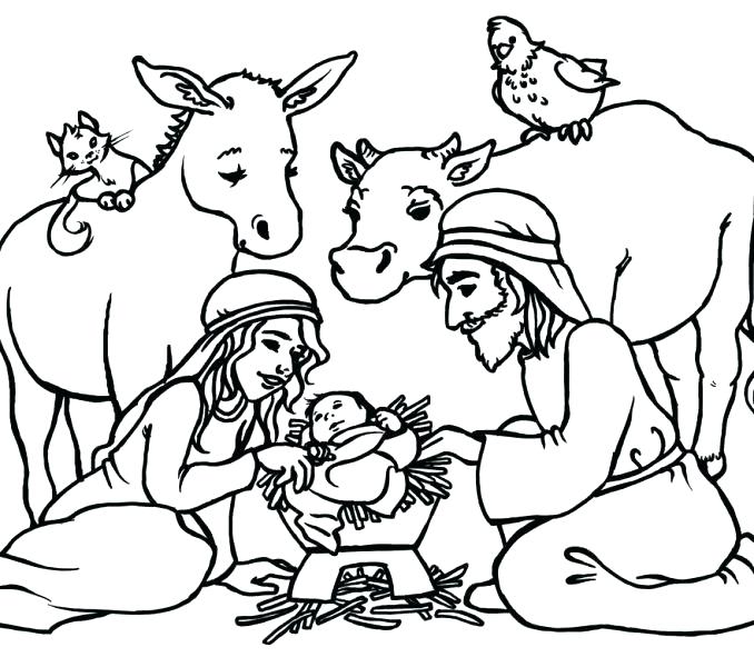 678x600 Jesus Coloring Pages For Kids Printable Baby Coloring Sheet Packed