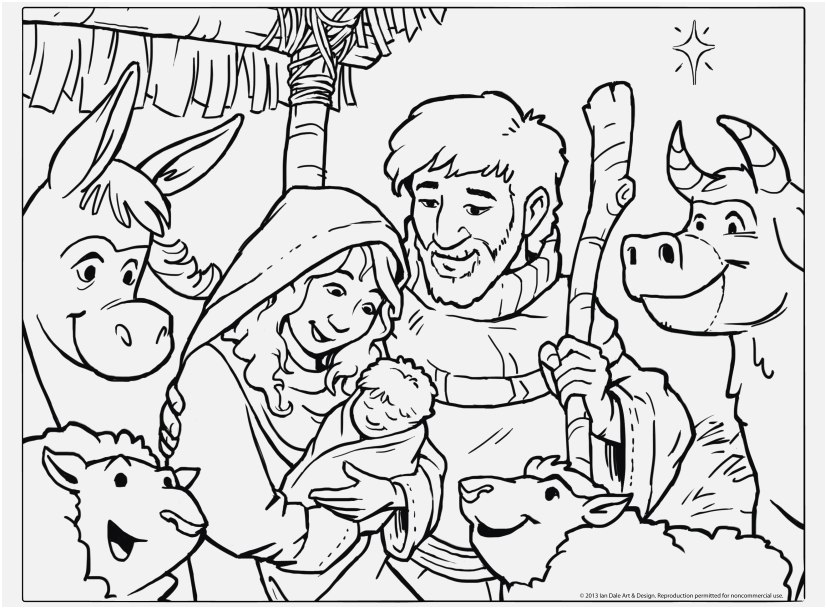 827x609 Jesus Coloring Pages For Preschoolers Picture Printable Christmas