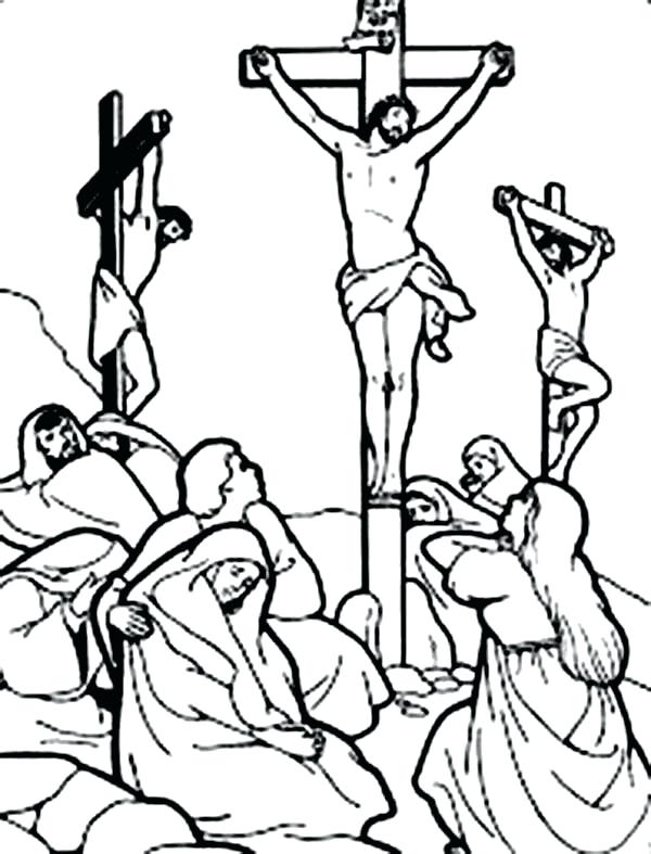 600x787 Crucifixion Coloring Pages Crucifixion Coloring Pages Coloring