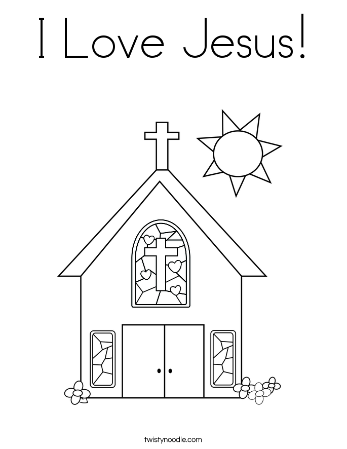 685x886 I Love Jesus Coloring Page