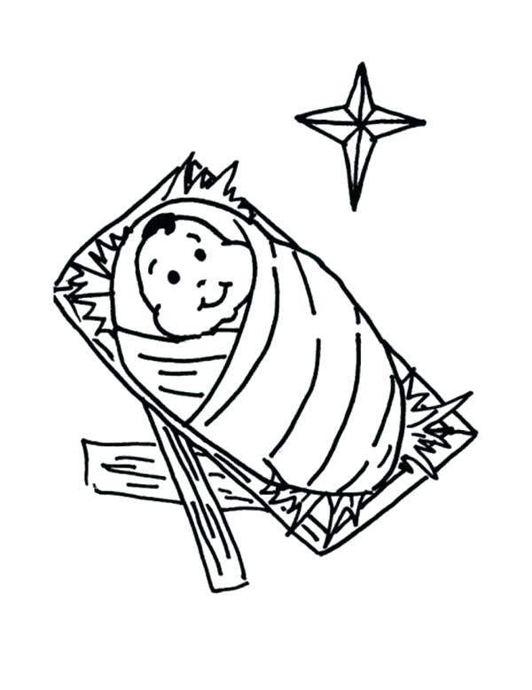600x778 Baby Jesus Coloring Page