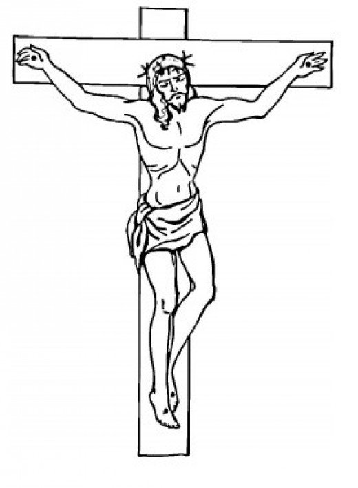 520x708 Jesus On The Cross Coloring Pages