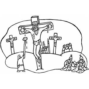 Crucifixion Coloring Page 300x300 Crucifixion Coloring Page
