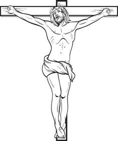 Jesus Christ Crucified On The Cross Coloring Page 236x283 Jesus Christ Crucified On The Cross Coloring Page