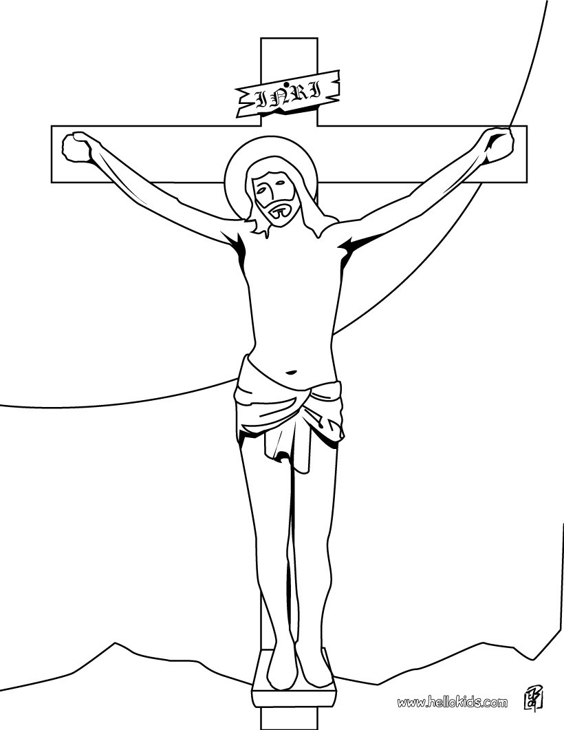 Jesus On The Cross Coloring Pages Hellokids Com Bright Crucifixion 820x1060 Jesus On The Cross Coloring Pages Hellokids Com Bright Crucifixion
