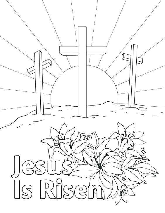564x729 Jesus Resurrection Coloring Page Ren Chrt Jesus Easter Coloring