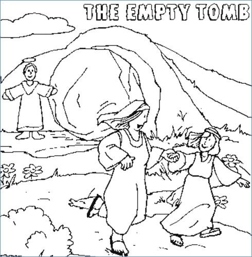 Easter Coloring Pages Jesus Tomb 490x500 Easter Coloring Pages Jesus Tomb
